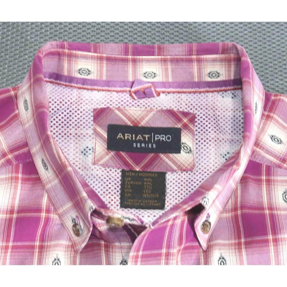 Ariat WF Seamus FTD Terra Rouge L/S Classic Fit Check Western Shirt Mens‎ Sz 2XL - Picture 7 of 7